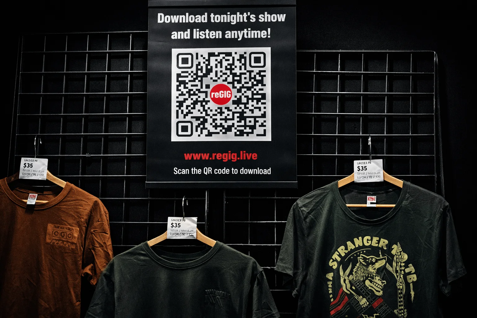 QR code merch promotion